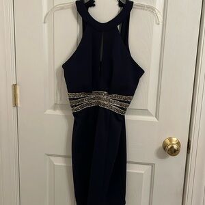 Navy blue mini dress